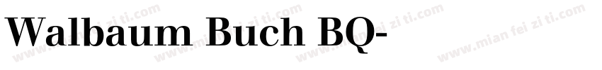 Walbaum Buch BQ字体转换